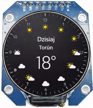 Moduł Okrągły wyświetlacz LCD IPS 1.28 cala 240×240 SPI GC9A01