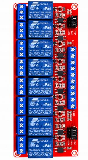 Moduł przekaźnika 5V – 8 kanałów z optoizolacją Arduino Raspberry Pi