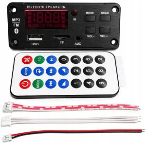 Moduł audio Bluetooth 5.0 MP3 USB TF FM AUX dekoder audio + pilot
