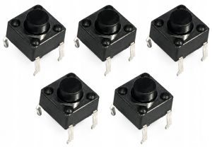 Przycisk Tact Switch 6×6×5 mm – microswitch do Arduino Raspberry Pi 5 szt.