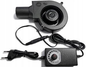 Wentylator turbinowy 12V 230V dmuchawa z regulacją obrotów 5500 RPM