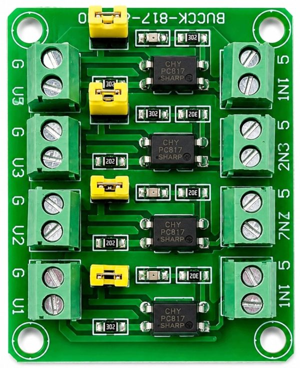 Moduł optoizolacji PC817 4 kanały do Arduino ESP32 Raspberry Pi PLC