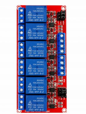 Moduł przekaźnika 5V – 6 kanałów z optoizolacją Arduino Raspberry Pi